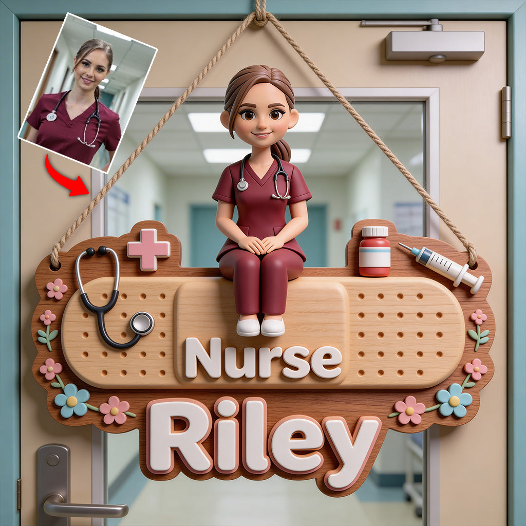 Personalized Nurse Welcome Sign Custom Shaped Wood Gift