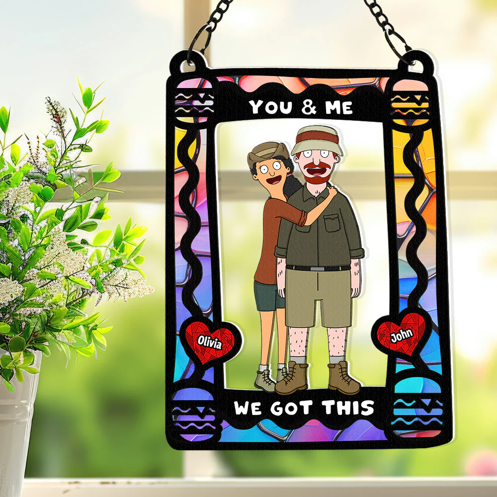 Personalized Suncatcher Ornament Acrylic Gift for Couple Anniversary