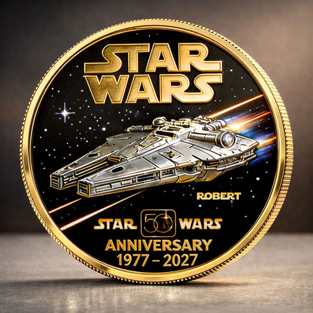Personalized Star Wars 50th Anniversary Commemorative Coin Gift for Movie Fans