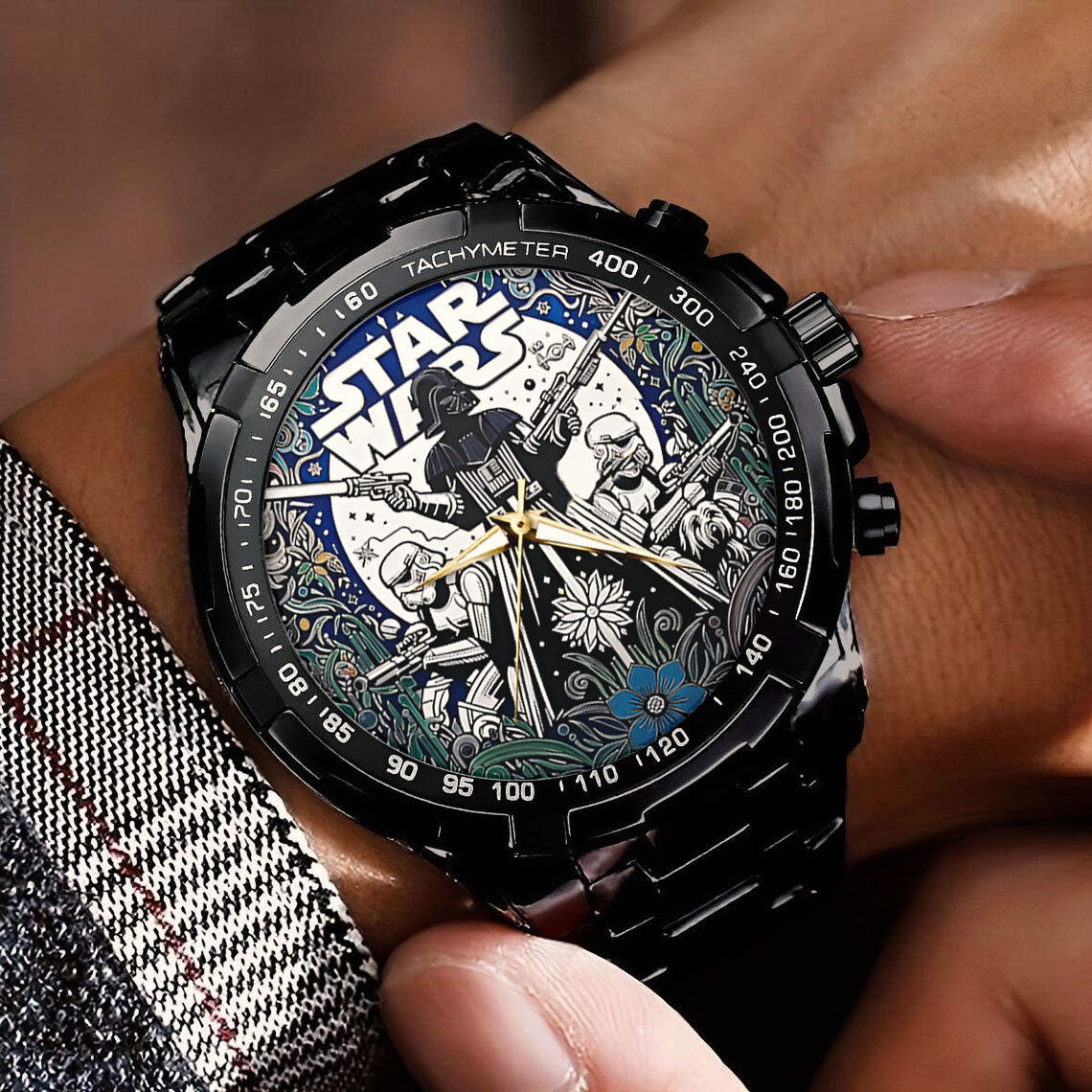 Personalized Star Wars Hand Watch Custom Gift for Movie Fans