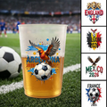 Personalized Frosted Soccer Cups with Country Flags for Football Fans