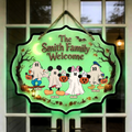 Personalized Luminous Wooden Halloween Sign Family Welcome Gift Luminous Wooden Sign GradoCreations
