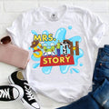 Cute Teacher Story Personalized Cotton Shirt Gift for Educator Cotton Apparel GradoCreations