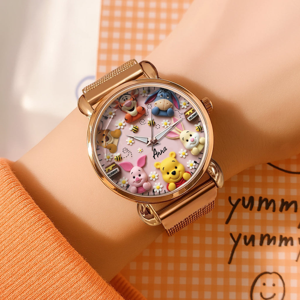 Personalized Women Hand Watch with Disney Characters - Gift for Movie Fan