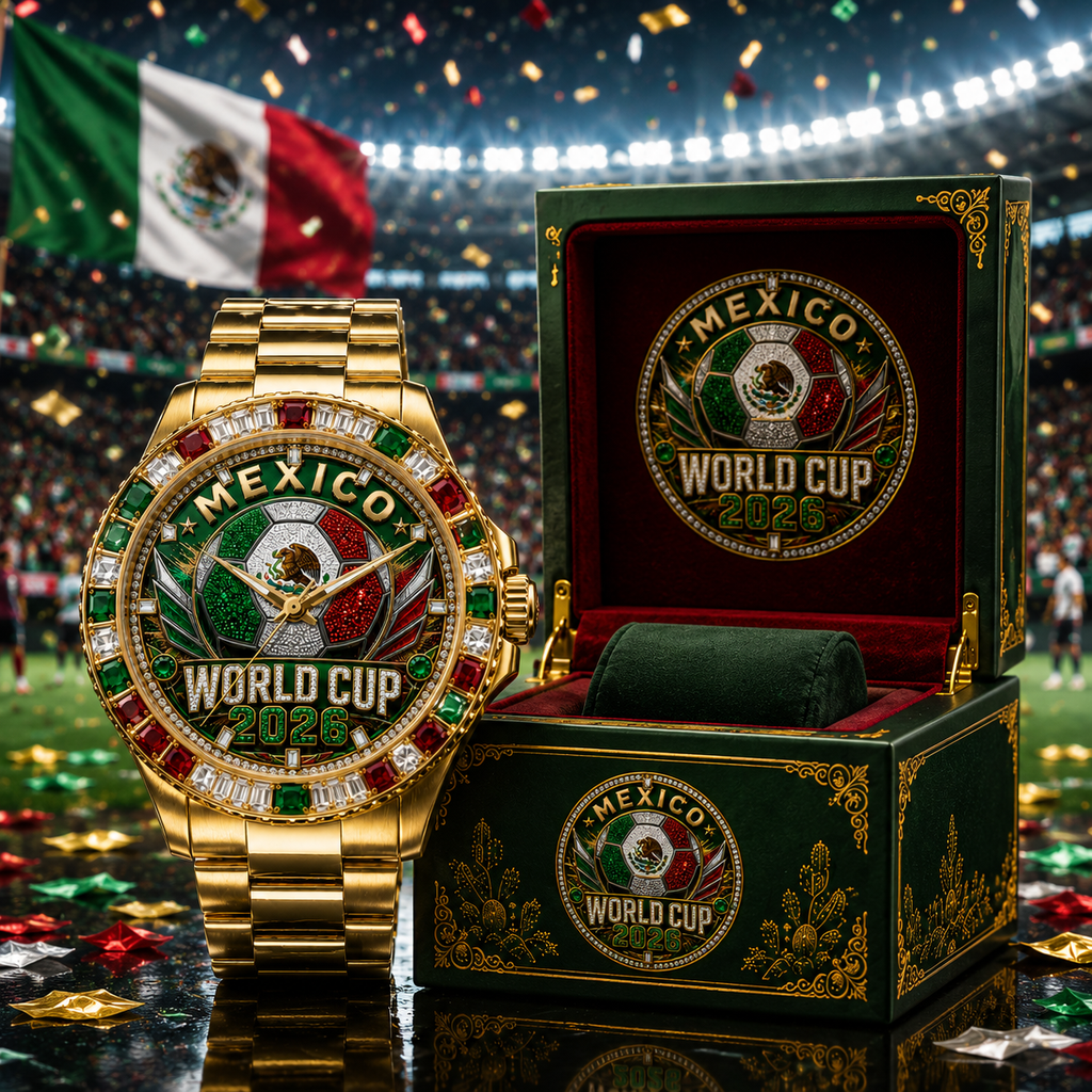 Personalized Mexico World Cup 2026 Men's Watch Gift for Football Lovers