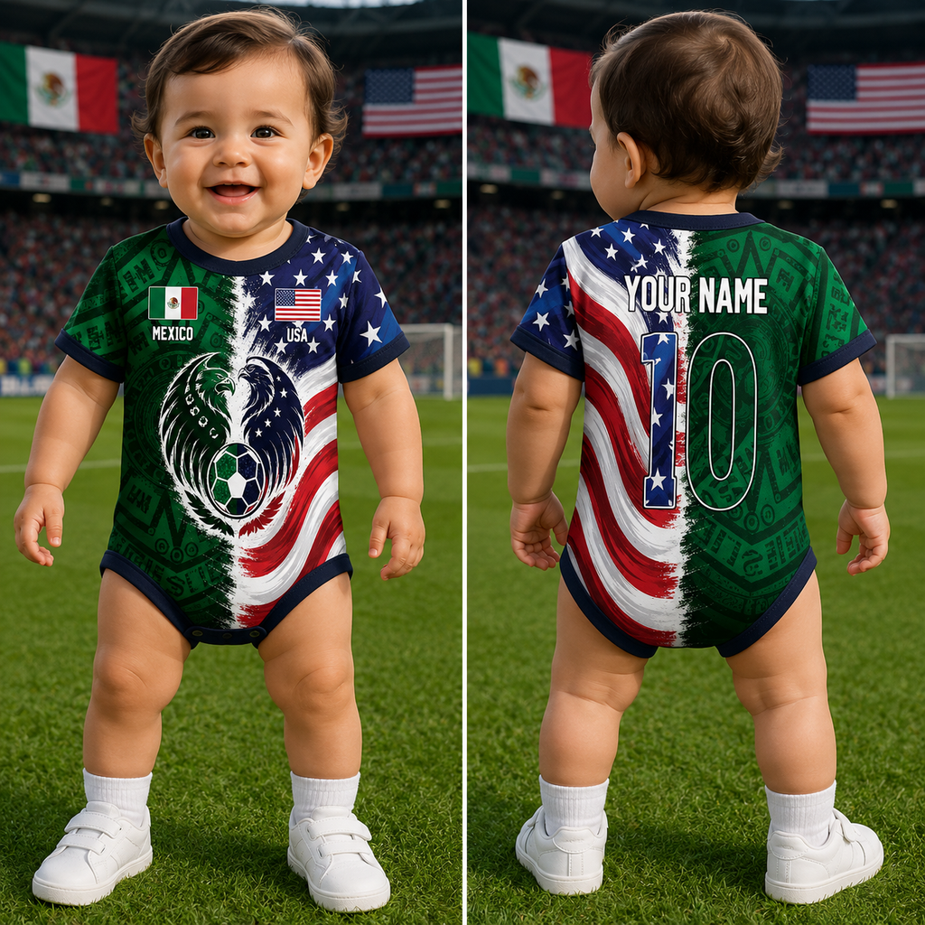 Personalized Baby Jersey Bodysuit Soccer Lover Gift for New Parents