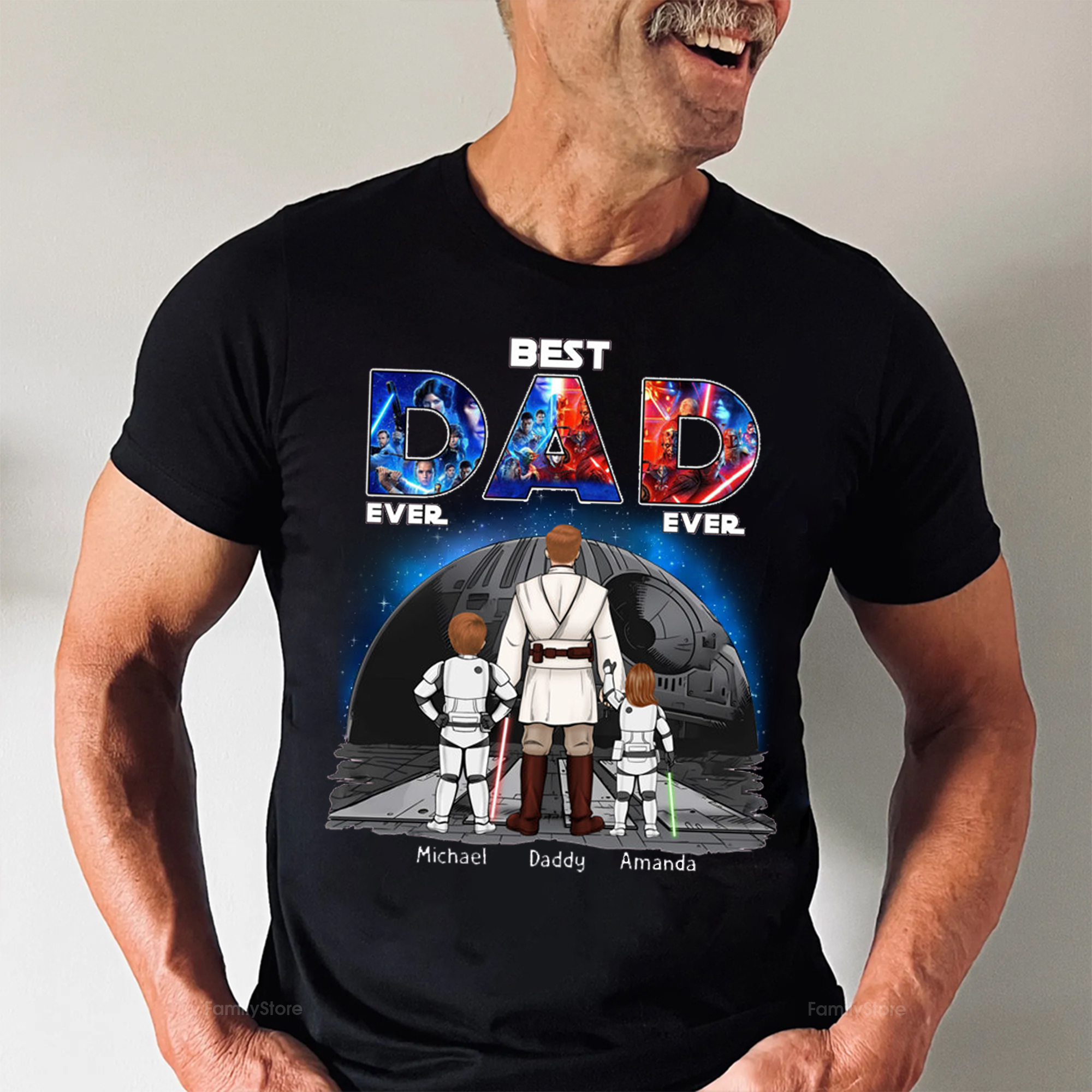 Personalized Best Dad Ever Shirt Custom Name Gift for Dad