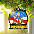 Personalized Superhero Mom Window Hanging Suncatcher Gift
