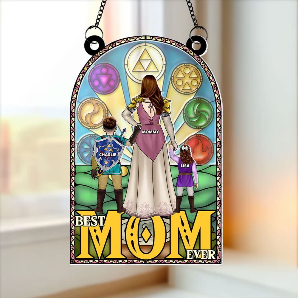 Personalized Zelda Mom Suncatcher Art Gift for Mom | GradoCreations