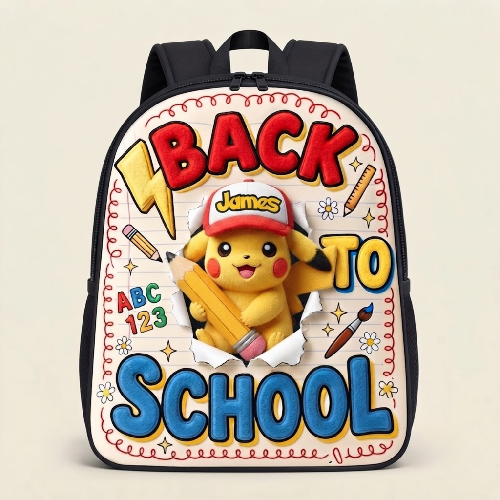 Personalized Cartoon Backpack with Name for Kids - Back to School School Backpack GradoCreations