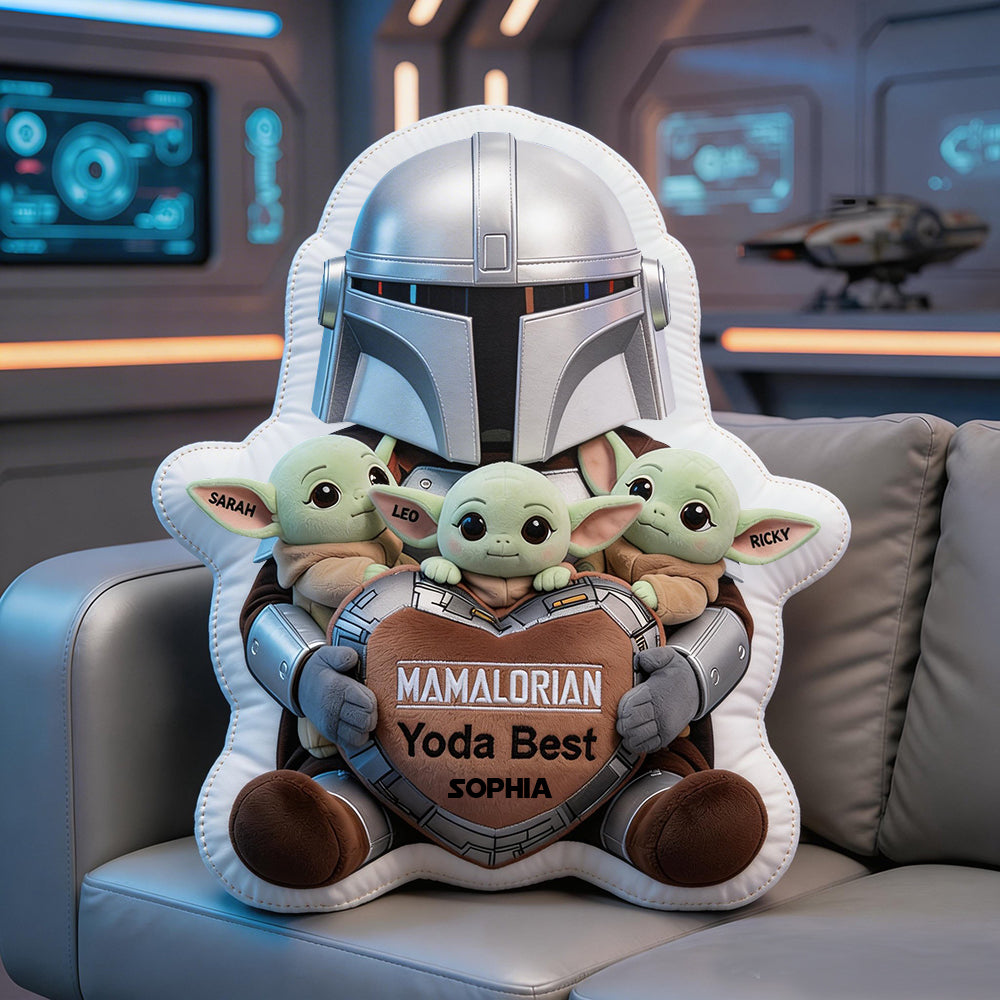 Personalized Yoda Best Mom Ever Pillow Custom Gift for Mom