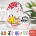 Personalized Heart-Shaped Acrylic Plaque Custom Couple Gift for Valentine's Day