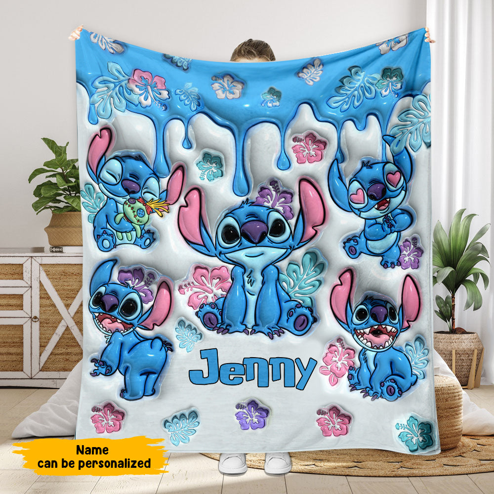 Personalized 3D Effect Blanket Cute Cartoon Design Gift for Kids