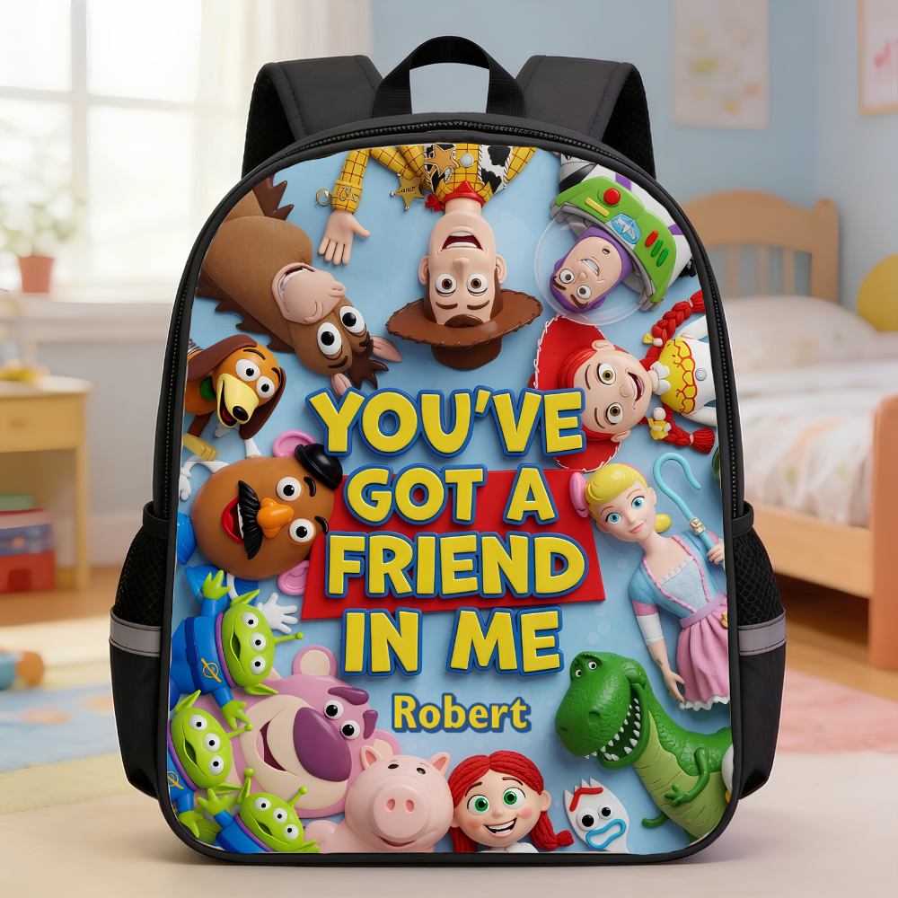 Personalized Cartoon Backpack & Lunch Bag Set for Kids