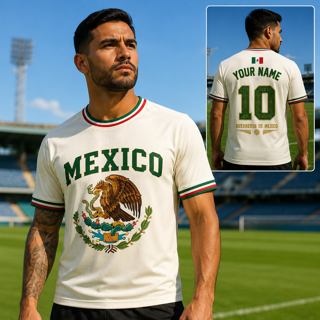 Personalized Mexico Soccer Jersey Custom Name Gift for Sports Fans