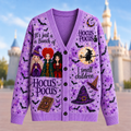 Personalized Hocus Pocus Halloween Cardigan for Her - Custom Design Cardigan GradoCreations