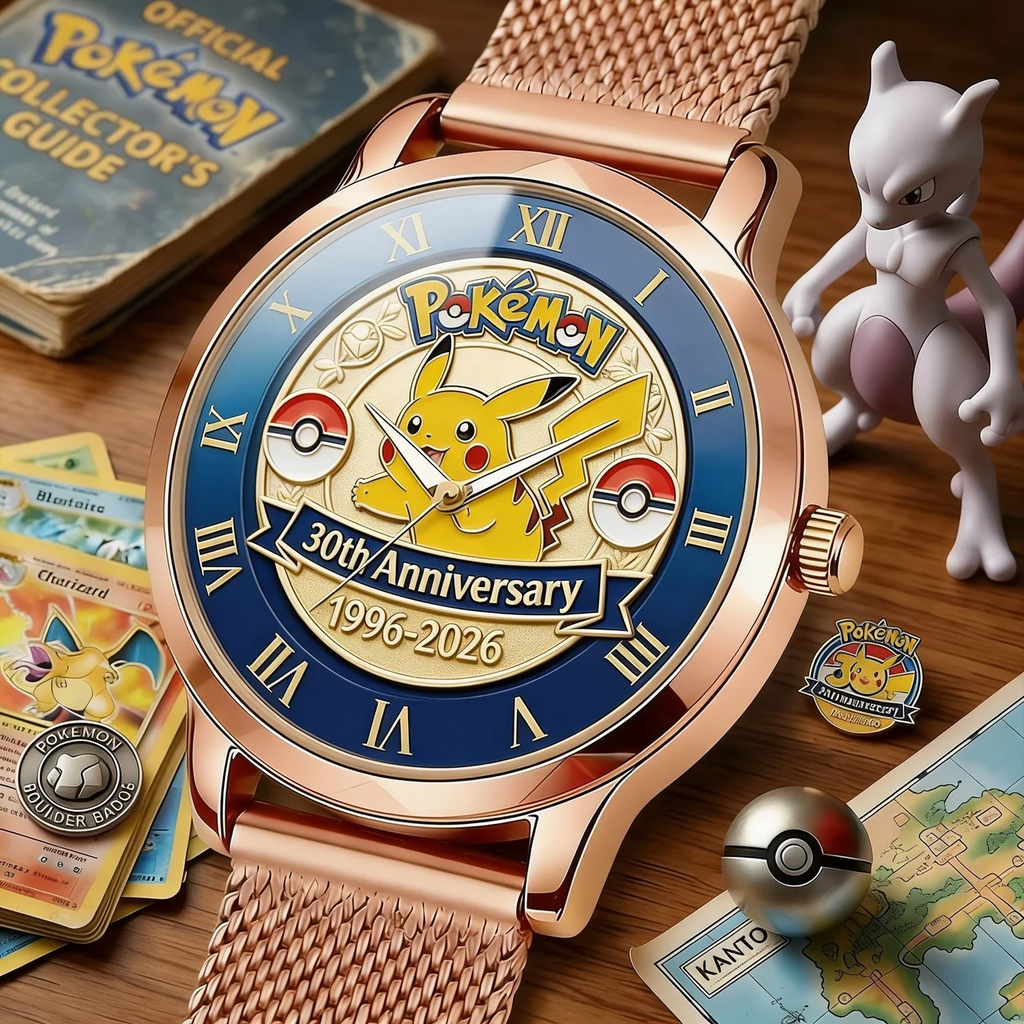 Personalized Pokemon 30th Anniversary Women's Hand Watch Gift for Movie Fans