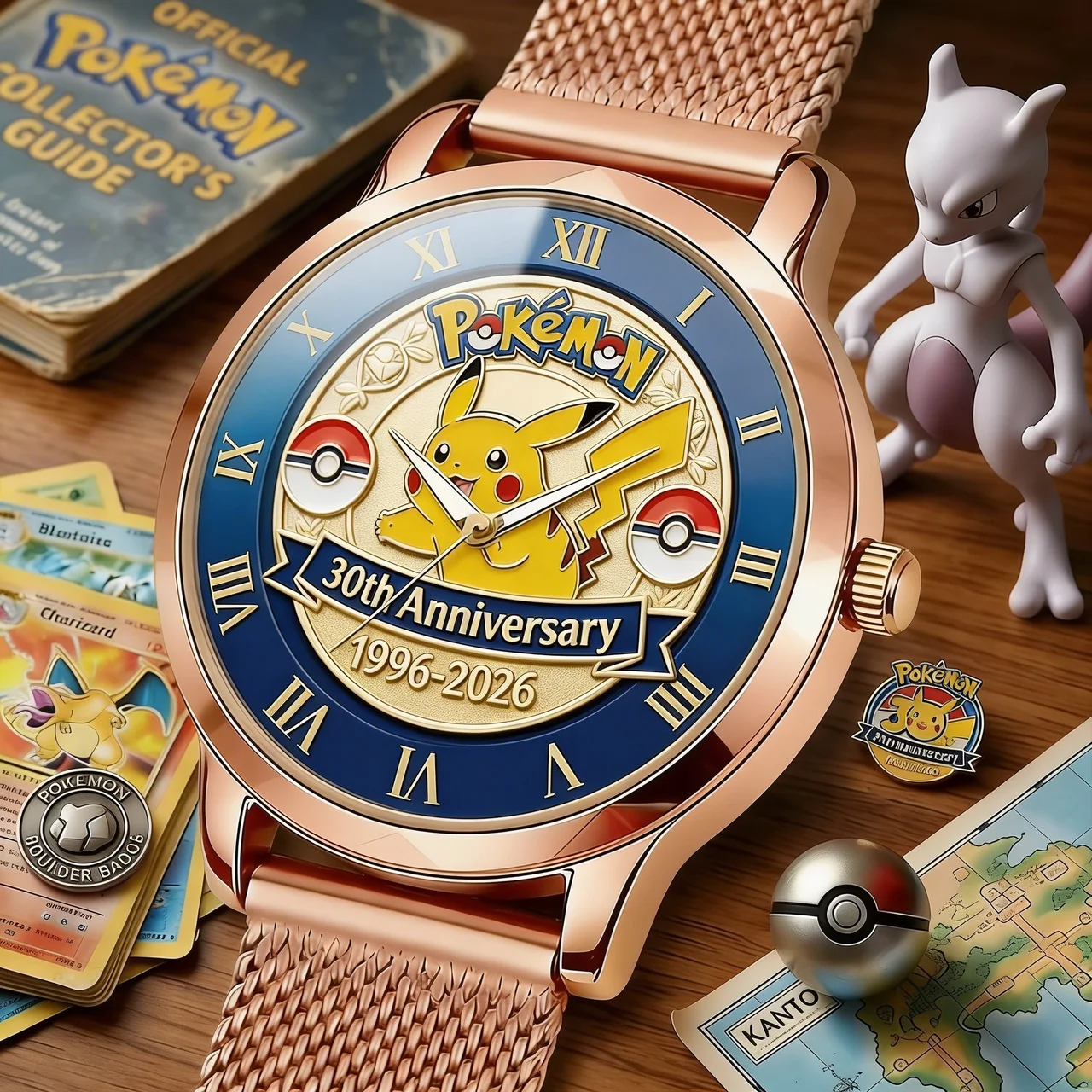 Personalized Pokemon 30th Anniversary Women's Hand Watch Gift for Movie Fans