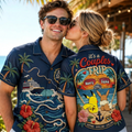 Personalized Hawaiian Shirt for Couples Trip Summer Vacation Gift