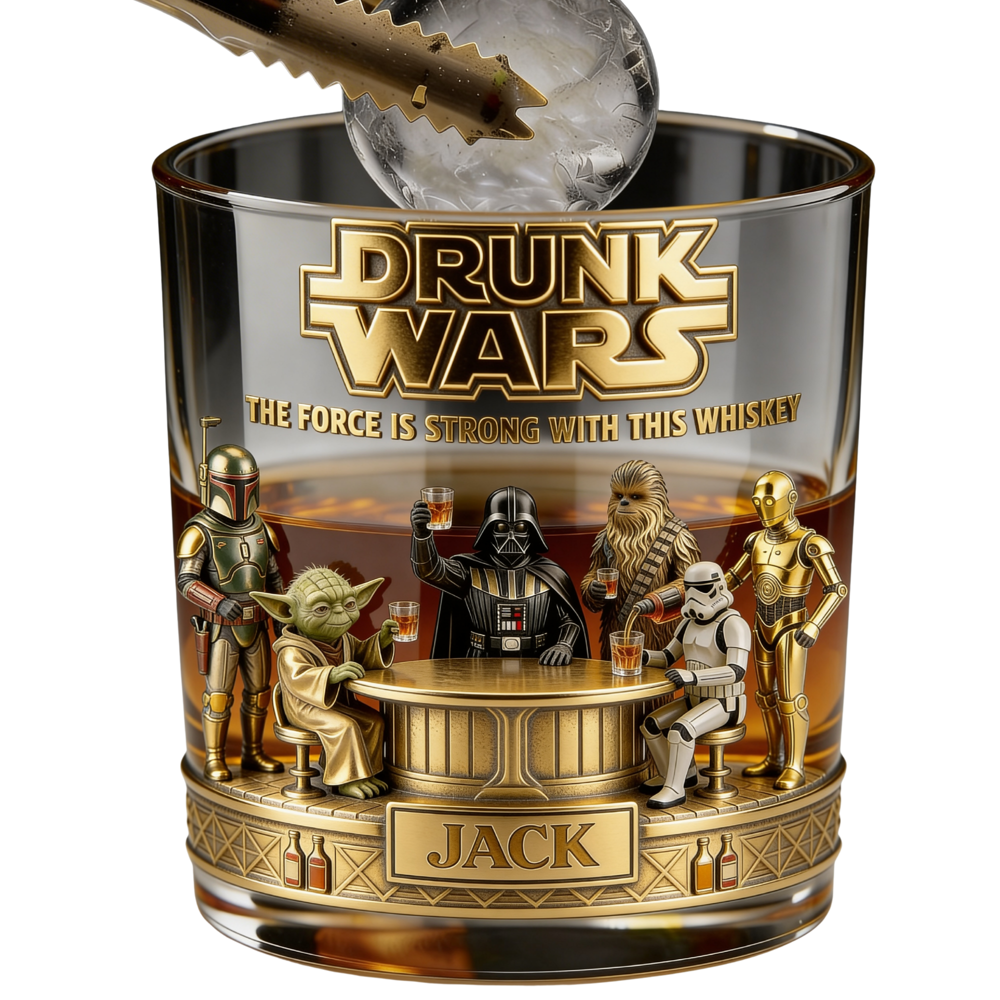 Personalized Whiskey Glass Star Wars Gift for Movie Fans