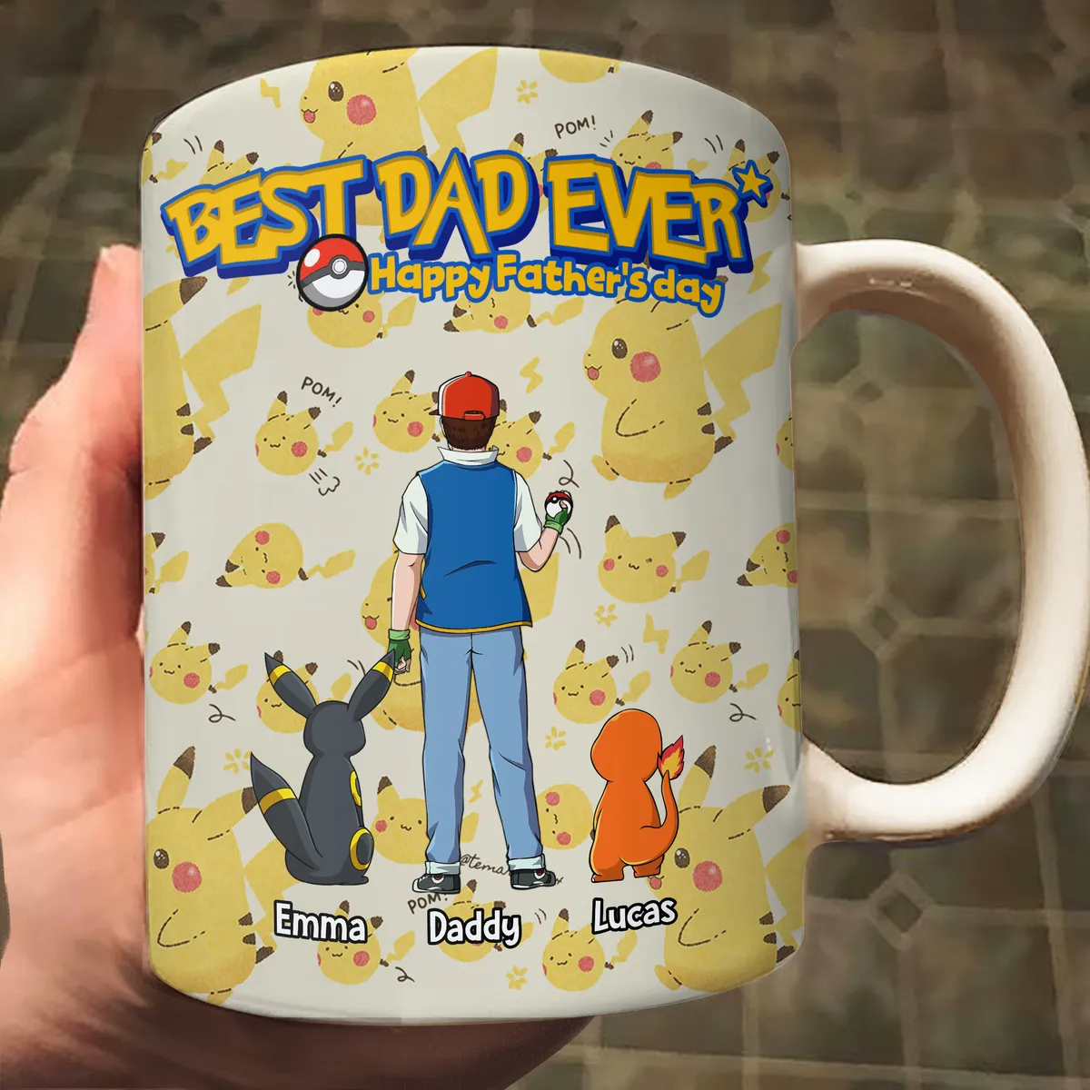 Personalized Best Dad Ever Mug with Custom Names | Unique Father's Day Gift