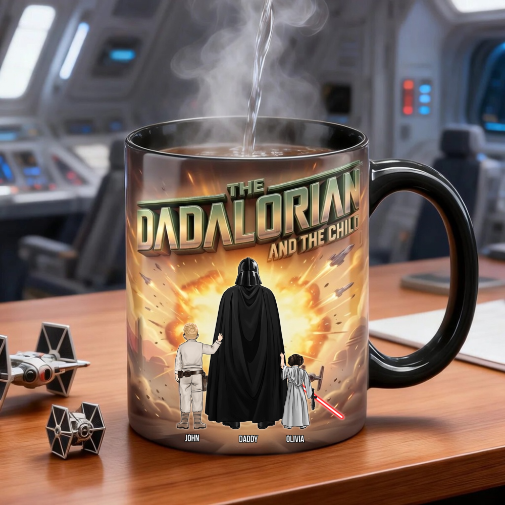 Personalized Color Changing Mug Dadalorian Gift for Dad