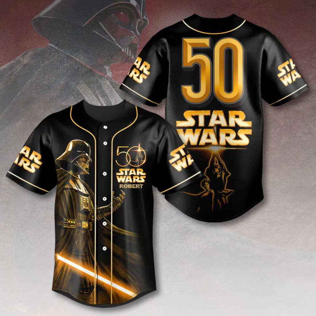 Personalized Star Wars Baseball Jersey Custom Name Gift for Anniversary
