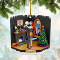 Personalized Acrylic Christmas Ornament for Couples - Spooky Theme Gift