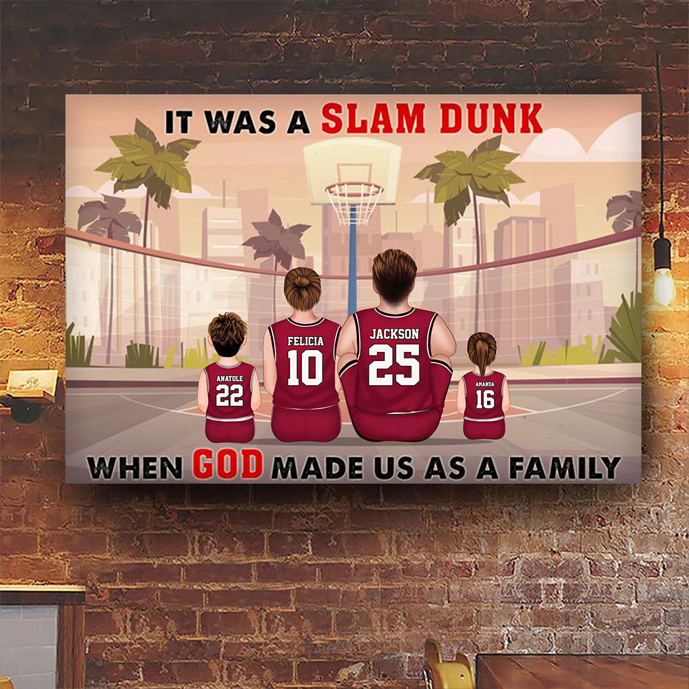 Personalized Basketball Canvas Poster Unique Family Gift