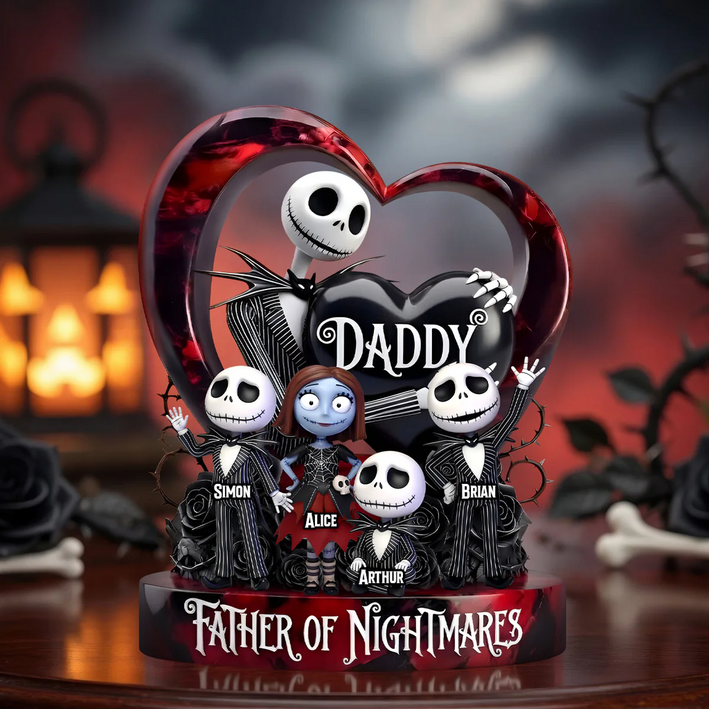 Personalized Acrylic Plaque Spooky Father of Nightmares Gift for Dad