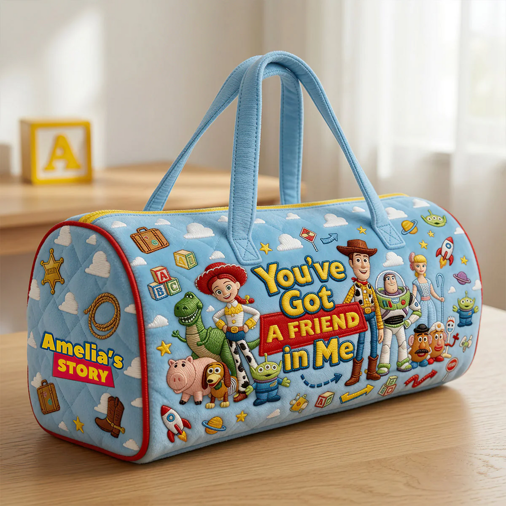 Personalized Quilted Duffle Bag You've Got A Friend In Me Gift for Kids