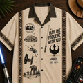 Personalized Hawaiian Shirt May The Force Be With You Gift for Movie Fans Hawaiian Shirt GradoCreations