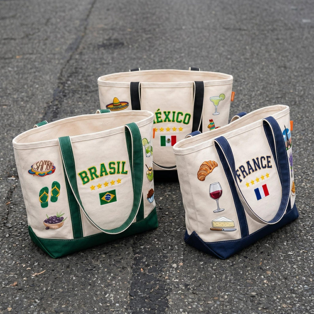 Personalized Embroidery Tote Bag for Soccer Fans - Custom Gift 2026 World Cup