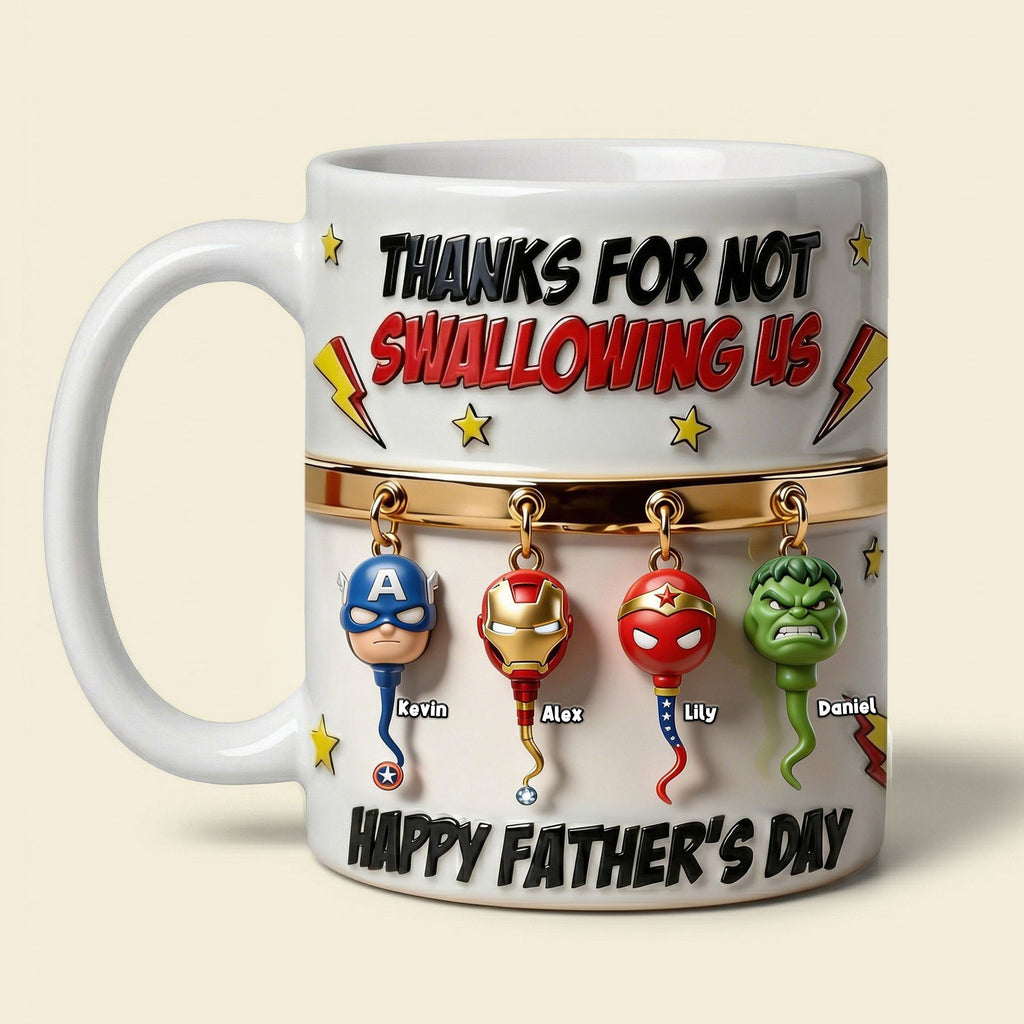 Personalized Funny Hero Dad Mug Gift for Father's Day