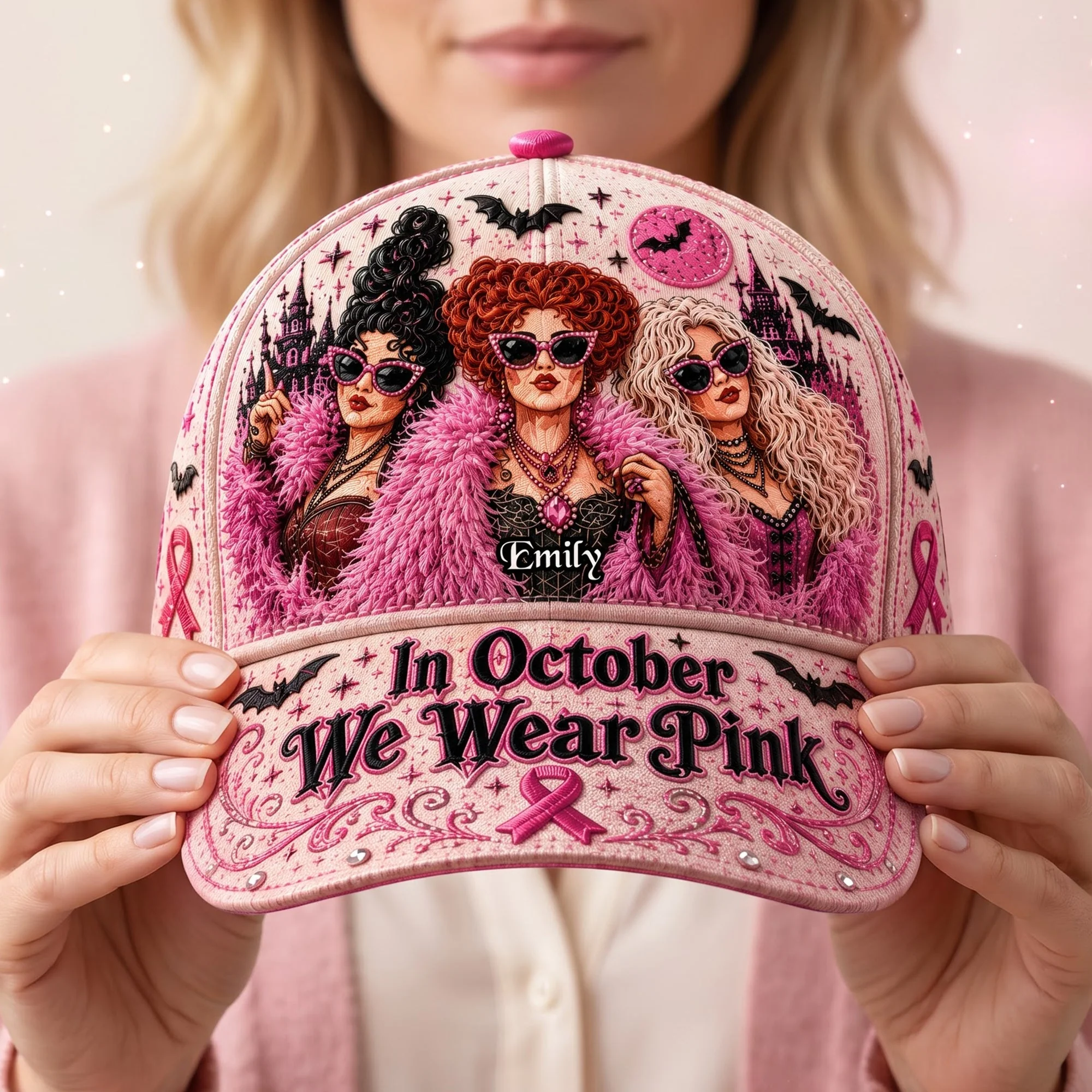 Personalized Breast Cancer Awareness Classic Cap for Her Classic Cap GradoCreations