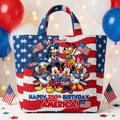 Personalized Quilted Tote Bag with USA 250th Design for Independence Day Gift