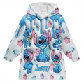 Personalized 3D Inflated Effect Blanket Hoodie Custom Name Christmas Gift