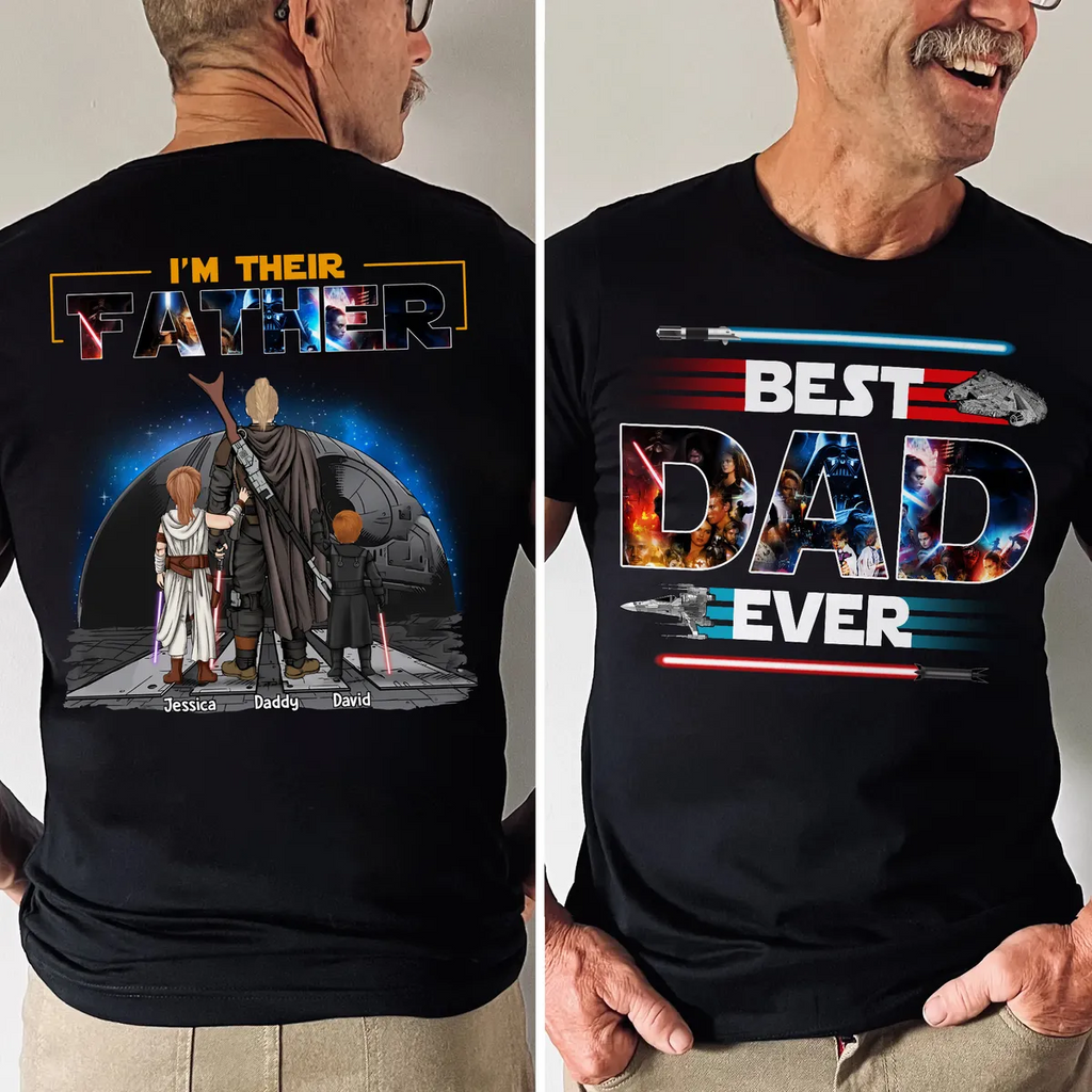 Personalized Best Dad Ever Shirt Custom Name Gift for Dad