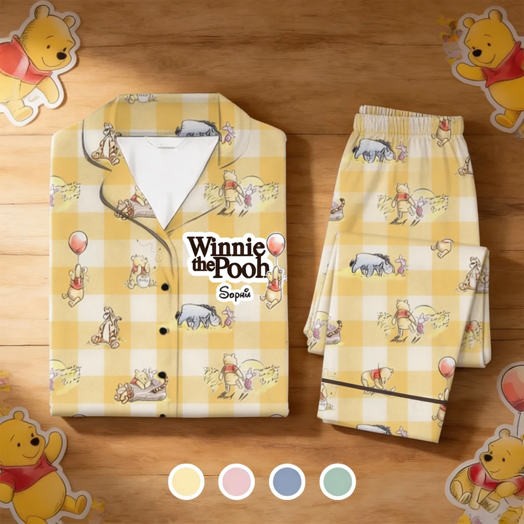 Personalized Winnie the Pooh Pajama Set for Her - Anniversary Gift