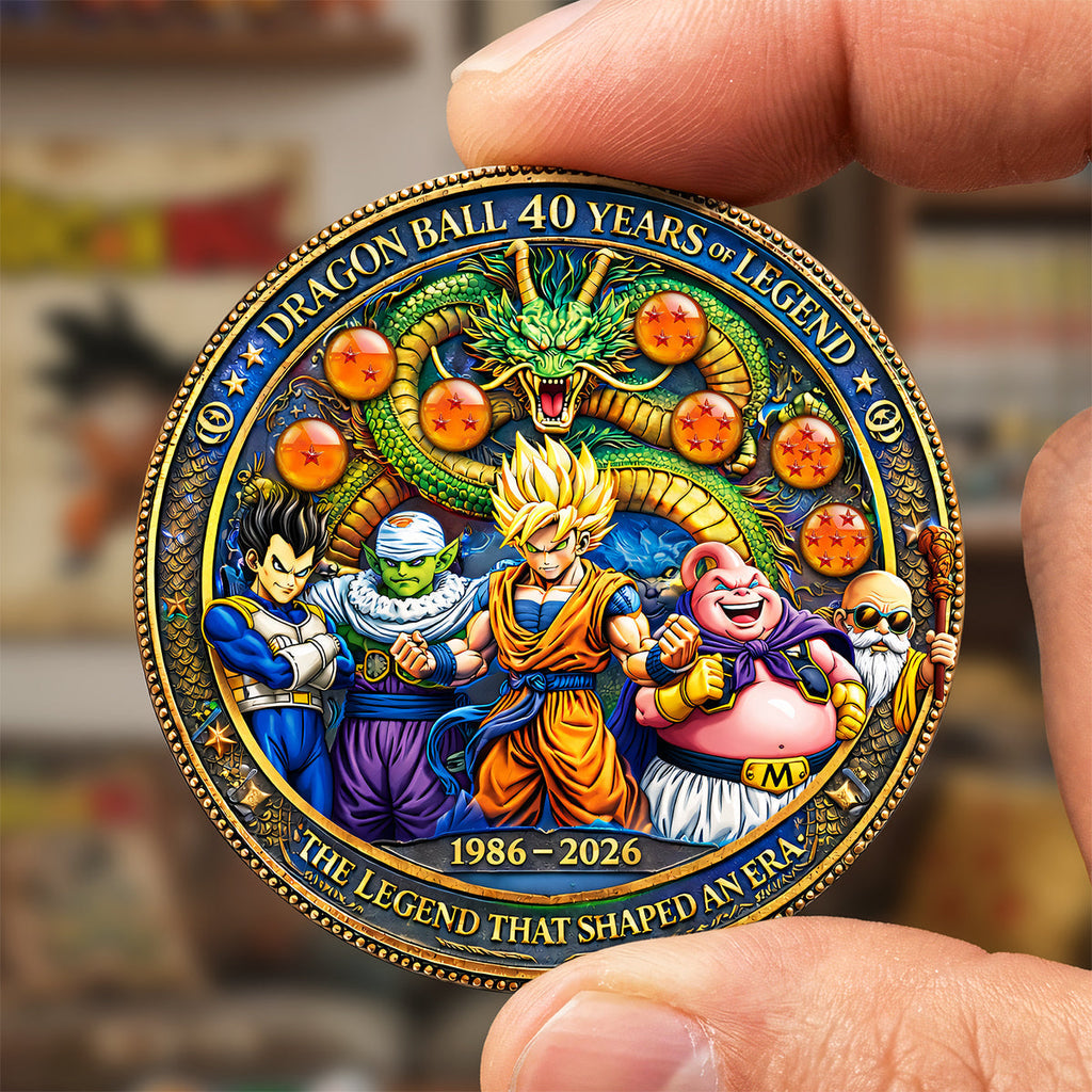 Personalized Commemorative Coin 40th Anniversary Dragon Ball Gift for Movie Fans
