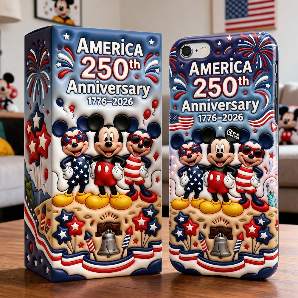 Personalized America 250th Anniversary Phone Case Gift for Patriots