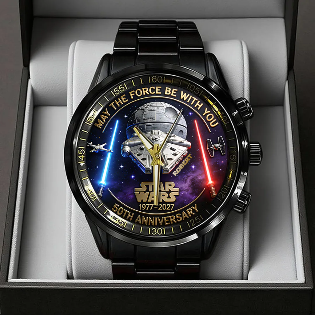 Personalized Star Wars 50th Anniversary Hand Watch Gift for Him