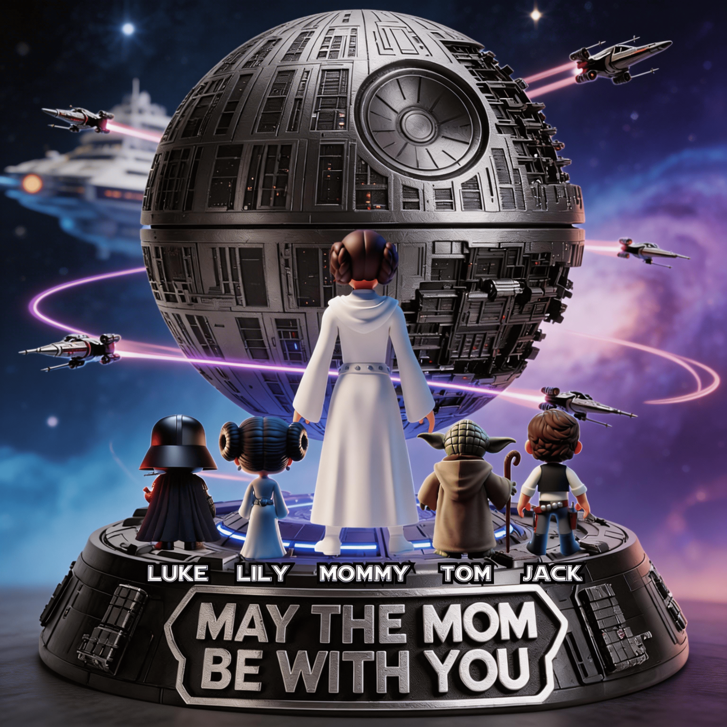 Personalized Acrylic Plaque May The Mom Be With You Gift for Movie Fans Acrylic Plaque GradoCreations