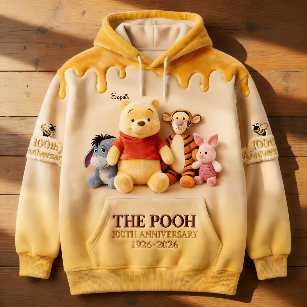 Personalized All Over Print Shirt 100 Years of Pooh Gift for Movie Fans