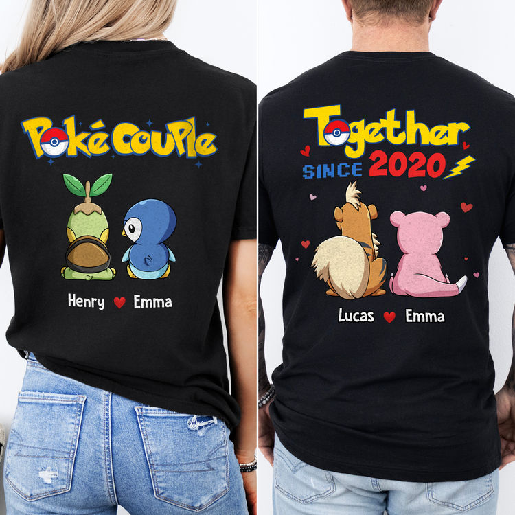 Personalized I Choose You T-Shirt Poké Couple Gift for Anniversary