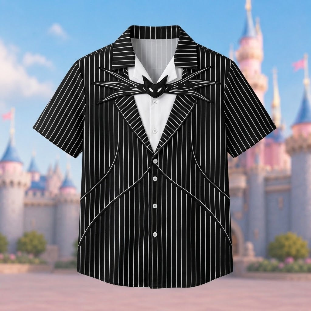 Personalized Jack Skellington AOP Shirt for Kids Halloween Costume AOP Shirt GradoCreations