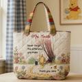 Personalized Quilted Tote Bag with Uplifting Teacher Message