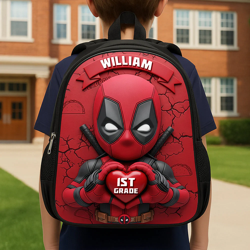 Personalized Cartoon Backpack & Lunch Bag Set for Kids - Back to School Gift
