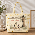 Personalized Teacher Tote Bag Honey Bear Design Gift