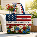 Personalized Quilted Tote Bag 250 Years of Freedom Gift for Her